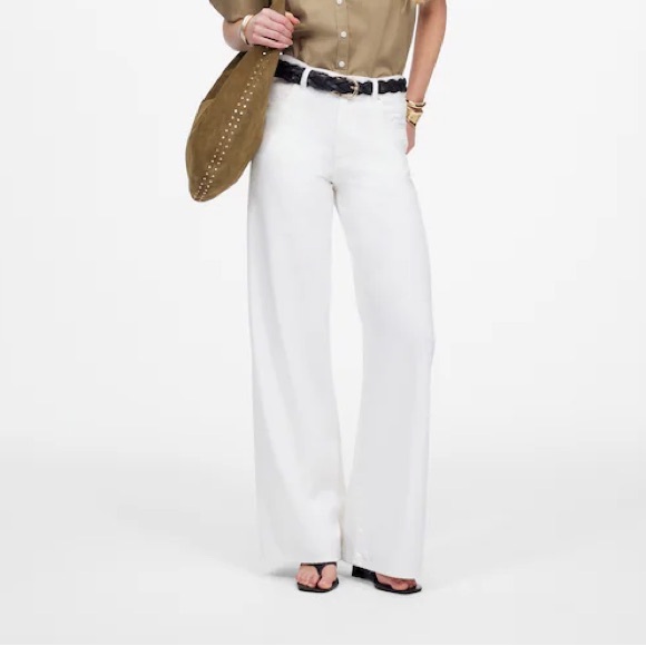 NWT Madewell Superwide-Leg Jeans: Airy Denim Edition in true white Size 30 - Picture 1 of 11